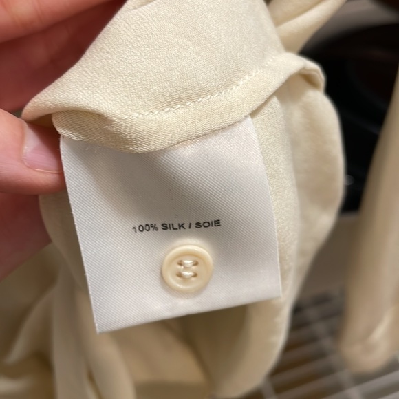 100% silk blouse - cream - Picture 3 of 4